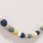 Baby Boy Blue and Yellow Felt ball Garland