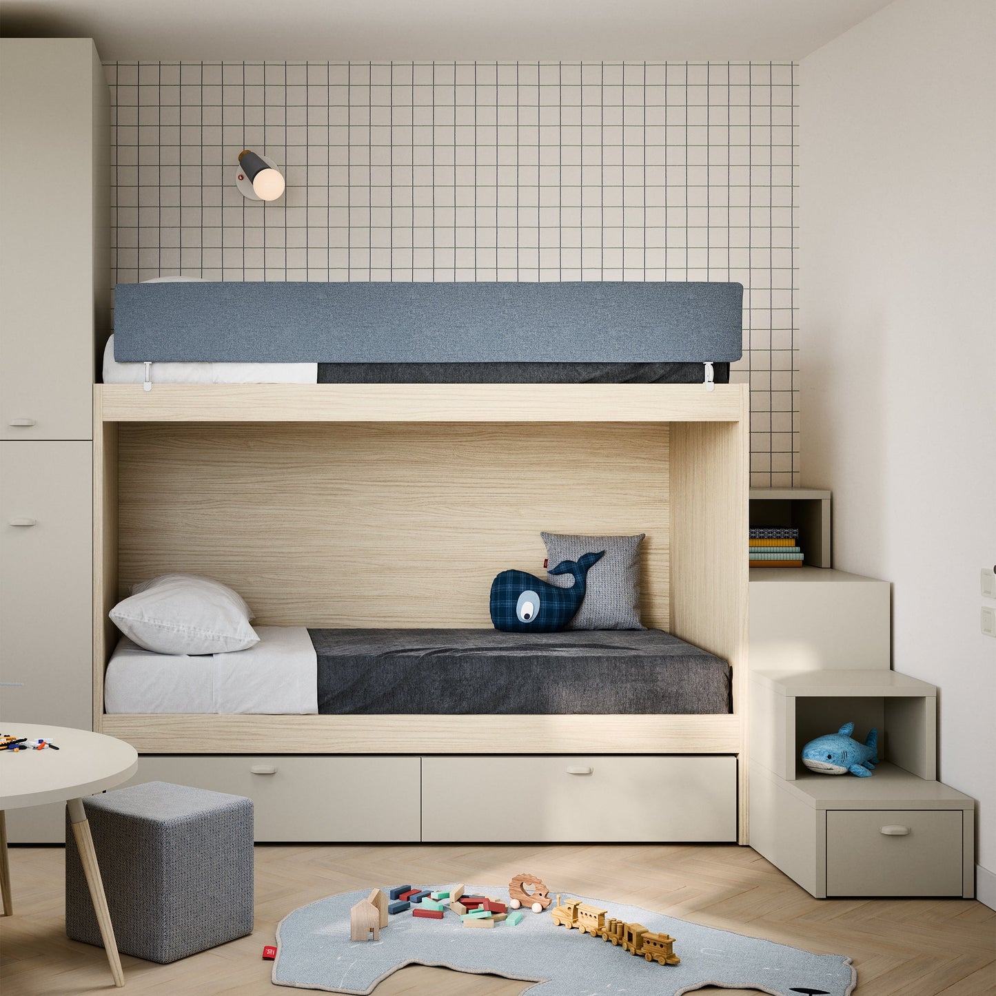 Ergo Bunk Bed by Nidi with optional storage