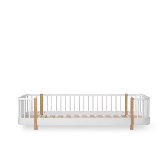 Oliver Furniture Wood Original Floor Bed - White and Oak