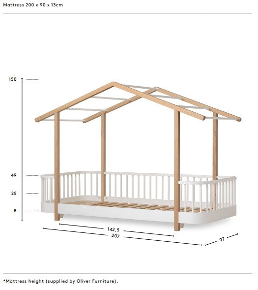 Oliver Wood Original House Bed in Oak