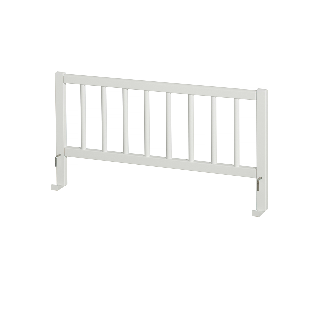 White wooden bed frame on a white background