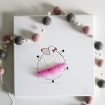Pink, Grey and White Nursery Decor, pink and grey felt ball pom-pom garland,