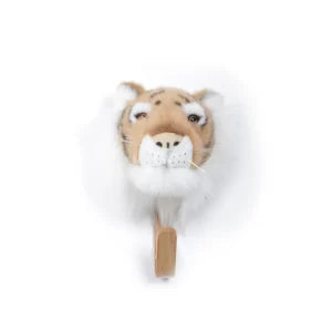 Dog head wall decoration with a white background