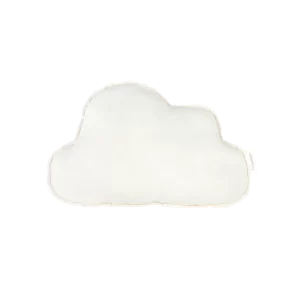 White cloud-shaped object on a white background