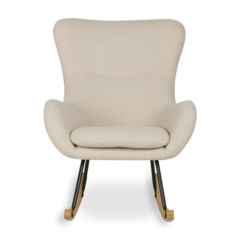 Quax Rocking Nursing Chair Basic - Bouclé Sheep Beige