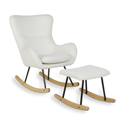 Quax Rocking Nursing Chair Basic - Bouclé Cream Sheep