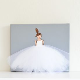 Grey Lila Wall Art - Plain Tutu