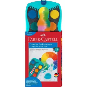 Faber-Castell Connector Paint Box – 12 Colours (Turquoise)