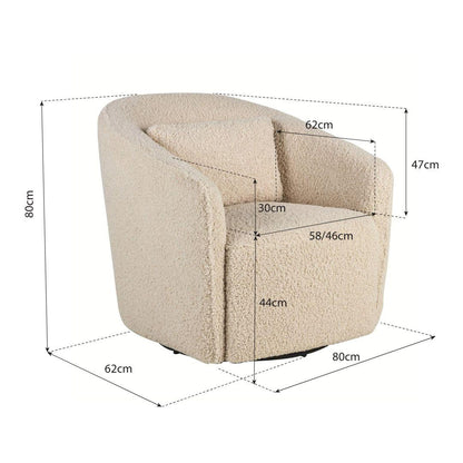 Quax Gomi Gliding & Swivel Nursing Chair - Teddy