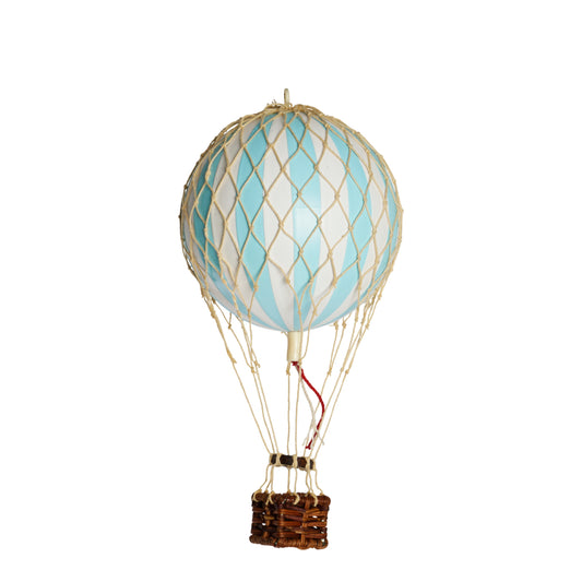 blue hot air balloon model on a white background