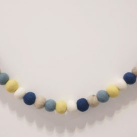 Baby Boy Blue and Yellow Felt ball Garland