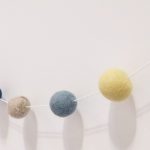 Baby Boy Blue and Yellow Felt ball Garland