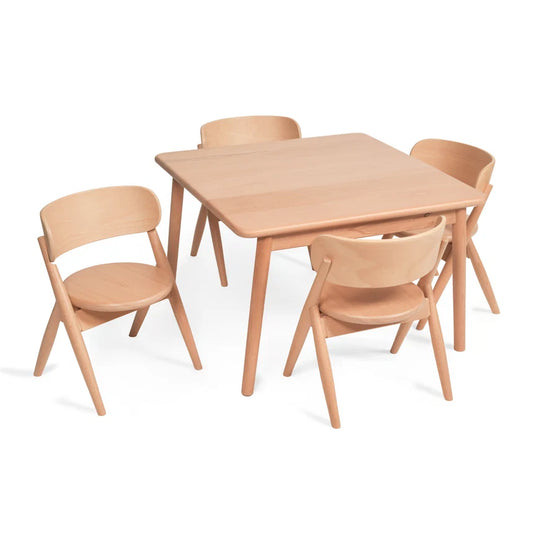 Curve Lab Square Table - Beech Wood