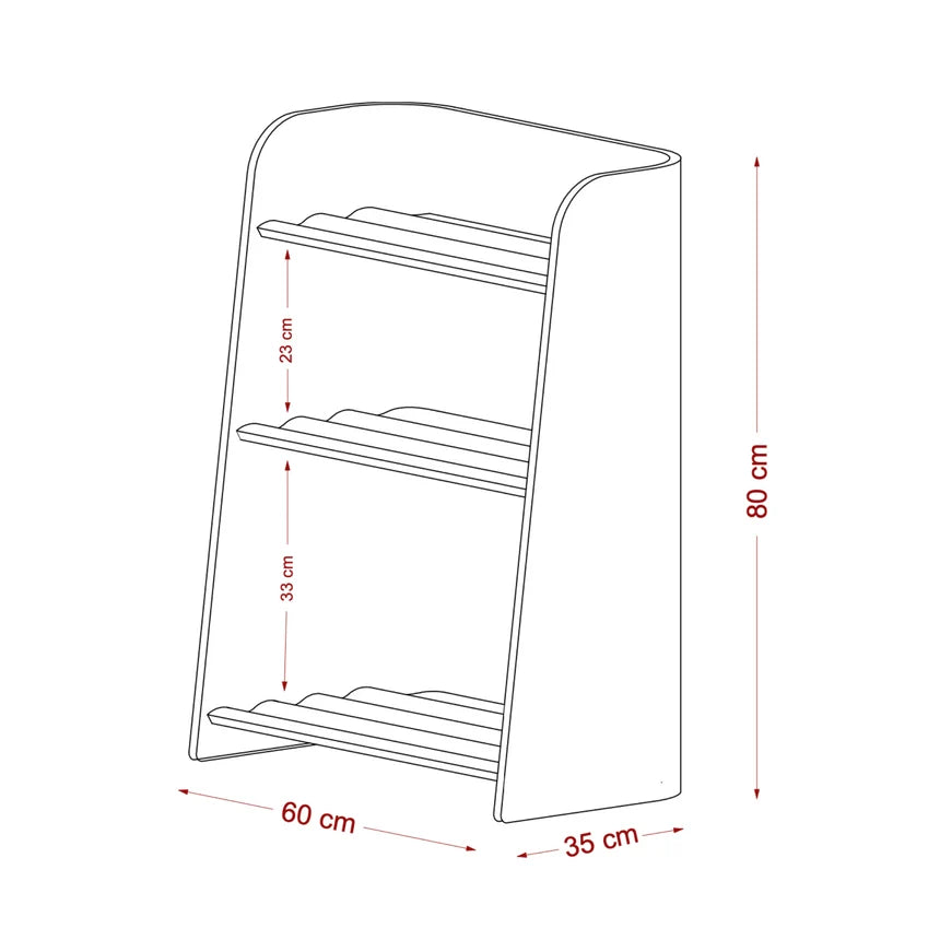 Curve Lab Curvy Bookcase - Oak Wood