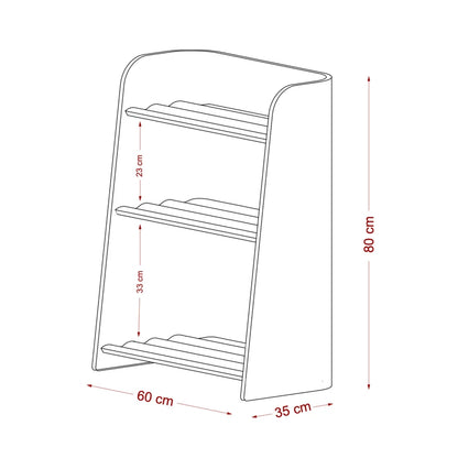 Curve Lab Curvy Bookcase - Oak Wood
