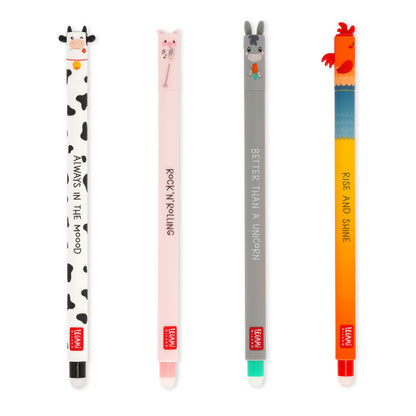 Legami Farm Sweet Farm Set of 4 Erasable Pens