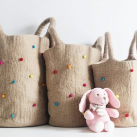 Felt Storage bags with felt balls