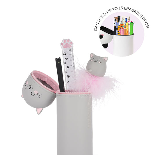 Legami 2-in-1 Silicone Pencil Case - Kitty