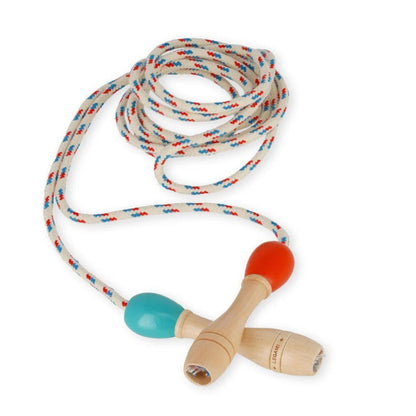 Skipping rope with colorful handles