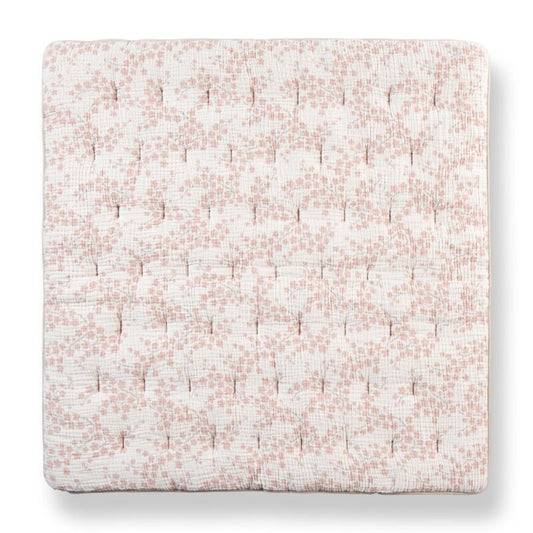 Quax Muslin Playmat – Natural Collection -  Reverse Blossom Print