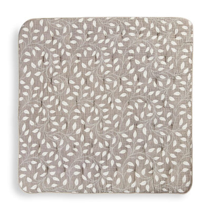 Quax Muslin Play Mat – Natural Collection -  Reverse Print Leaf