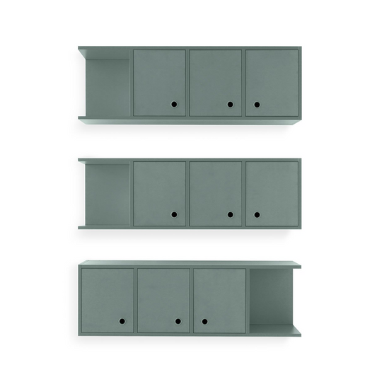 Dark Green Nidi shelves 