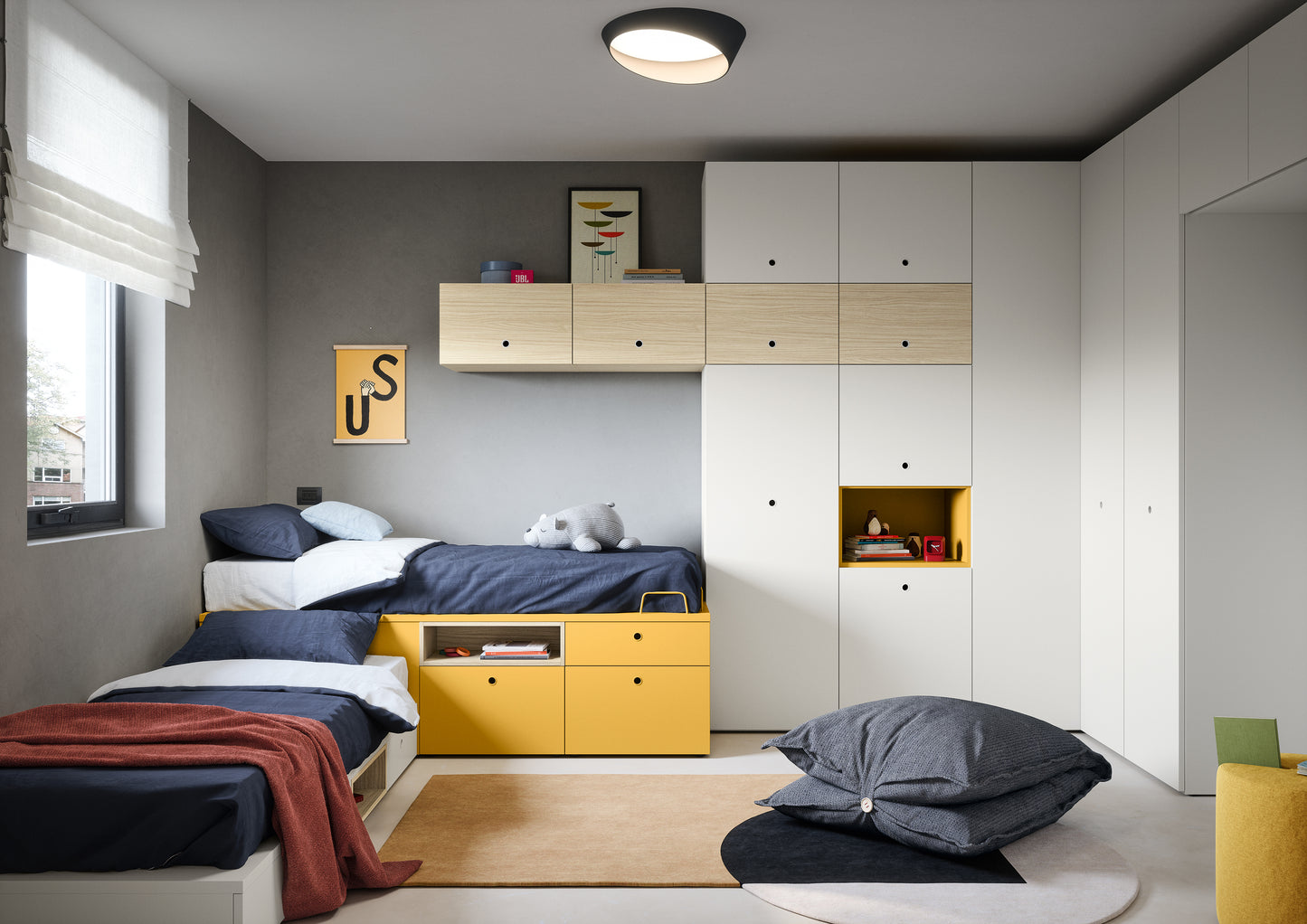 Nidi 4 Door Kids Wardrobe - Can Customise