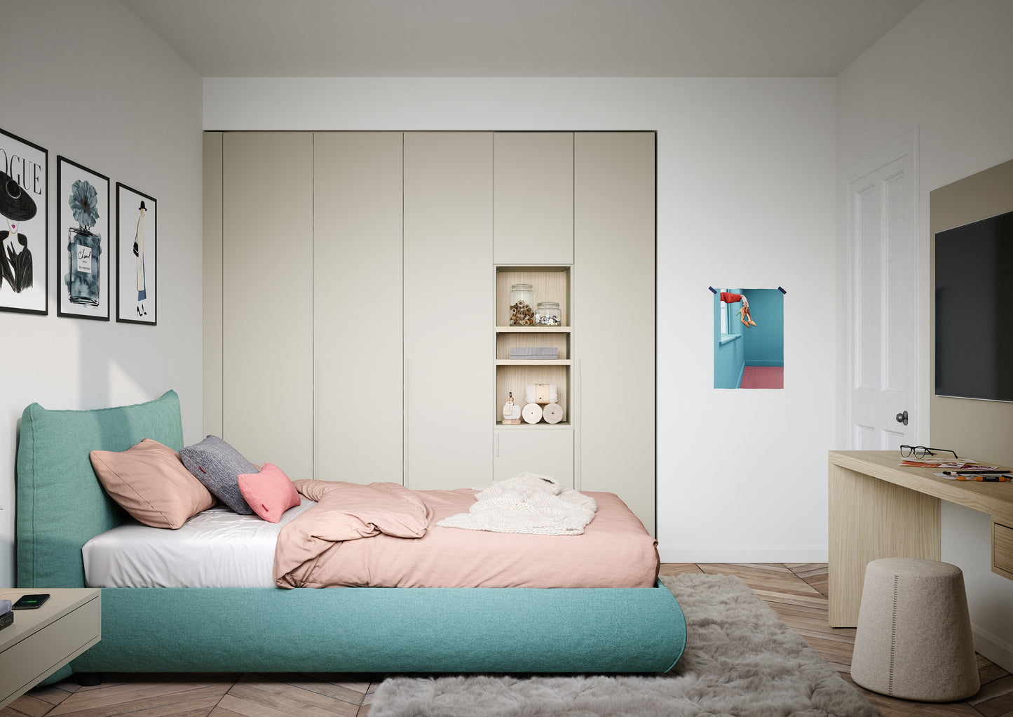 Nidi 4 Door Kids Wardrobe - Can Customise