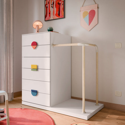 Hanging Kids Loop Wardrobe System with Puzzle Handles