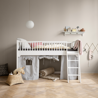 Oliver Classic Low Loft Bed - White