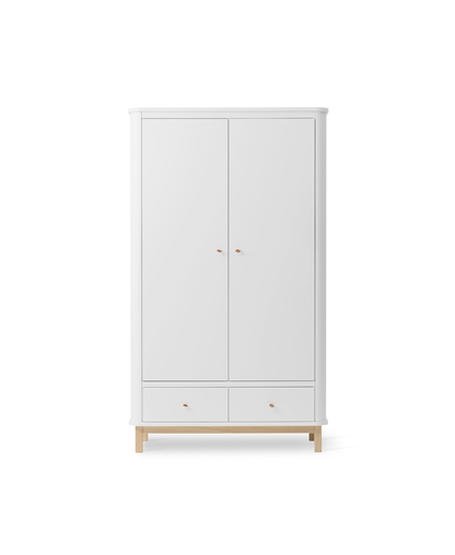 Oliver Furniture Wood Wardrobe 2 doors - White and Oak