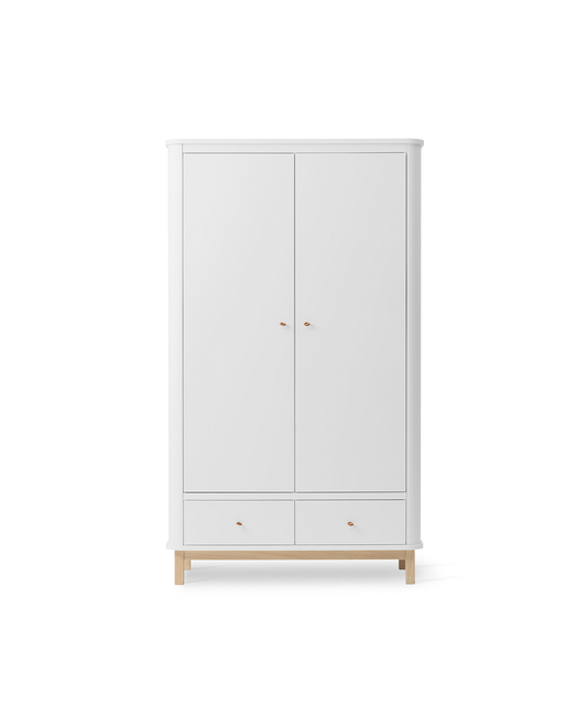 Oliver Furniture Wood Wardrobe 2 doors - White and Oak