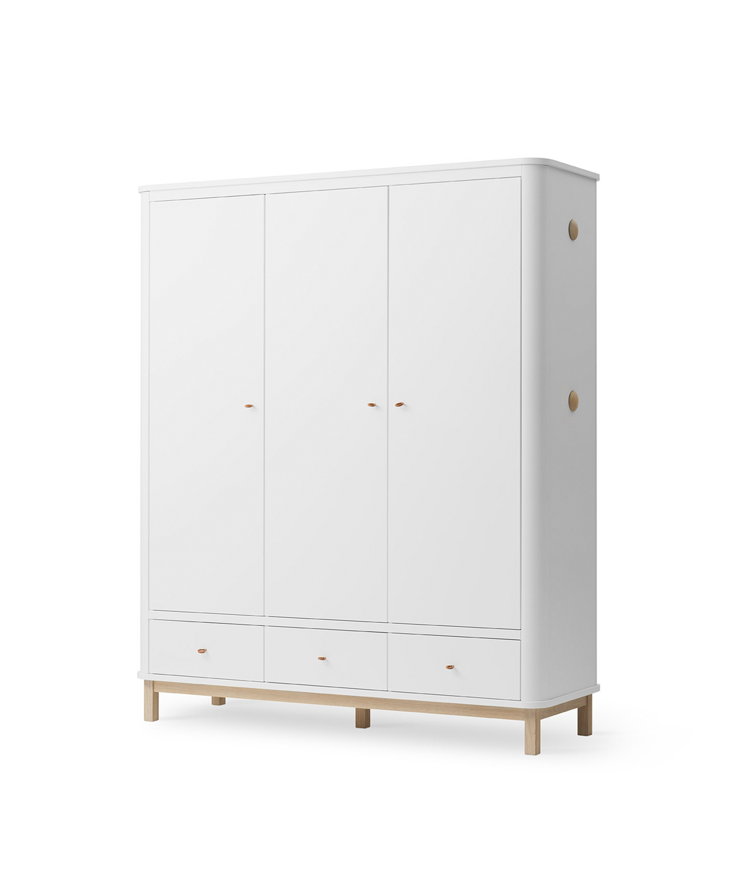 Oliver Furniture Wood Wardrobe 3 Doors - White & Oak