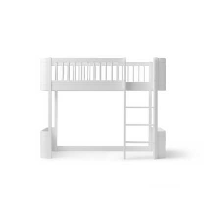 Oliver Furniture Wood Mini+ Low Loft Bed - White