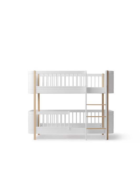 Oliver Furniture Wood Mini + Low Bunk Bed - White & Oak