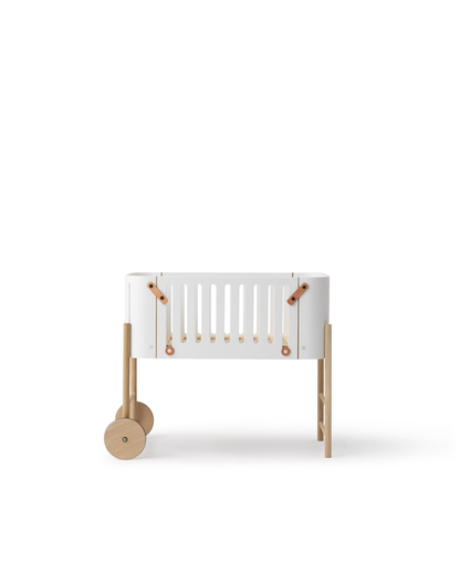 Oliver Furniture Wood Co-Sleeper Incl. Bench Conversion - White and Oak