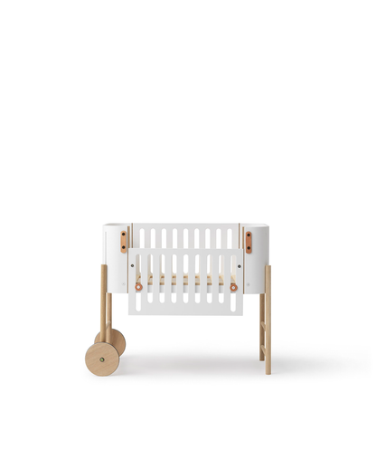 Oliver Furniture Wood Co-Sleeper Incl. Bench Conversion - White and Oak