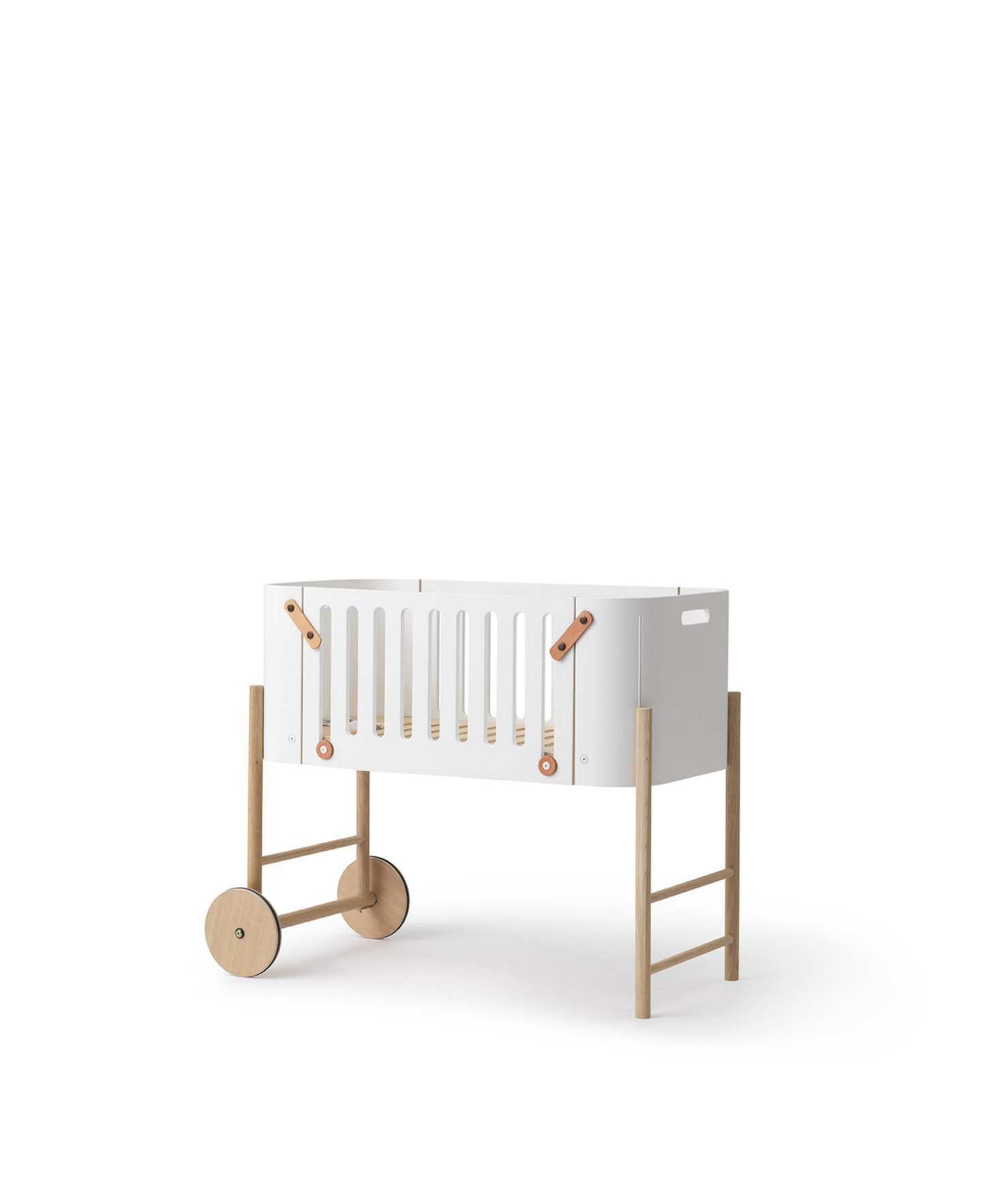 Oliver Furniture Wood Co-Sleeper Incl. Bench Conversion - White and Oak