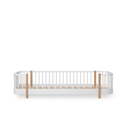 Oliver Furniture Wood Original Floor Bed - White and Oak