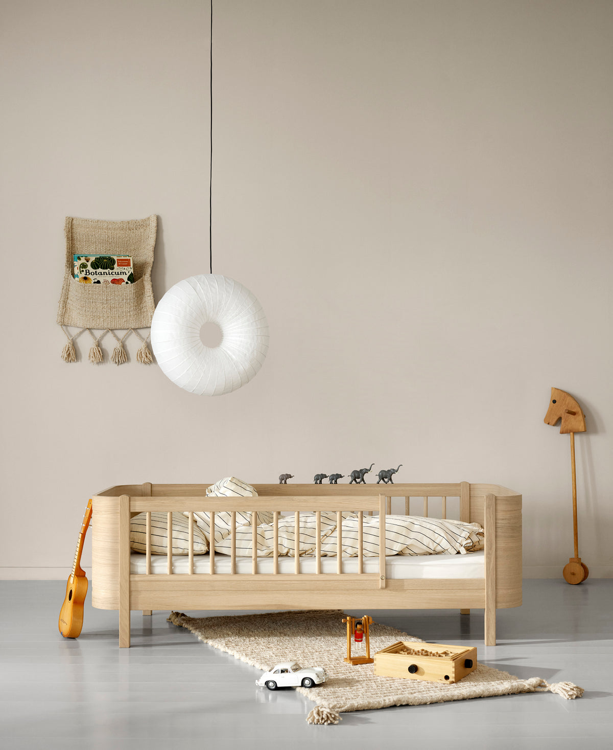 Oliver Furniture Wood Mini+ Cot Bed Incl. Junior Kit - Oak