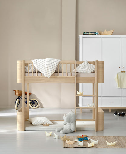 Oliver Furniture Wood Mini+ Low Loft Bed - Oak