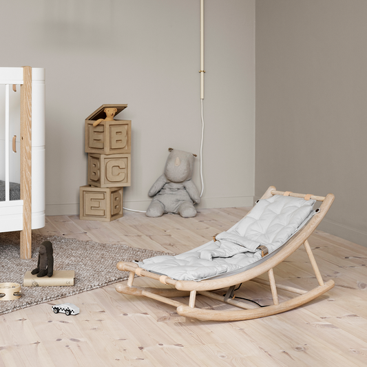 Oliver Furniture Wood Baby & Toddler Rocker - Oak/Grey