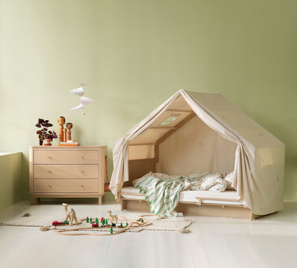 Camp Novel Convertible Cot & Bed (60×120 to 120×200 cm) - Oak