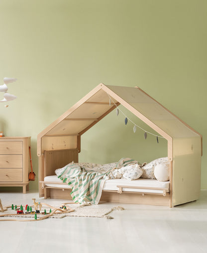 Camp Novel Convertible Cot & Bed (60×120 to 120×200 cm) - Oak