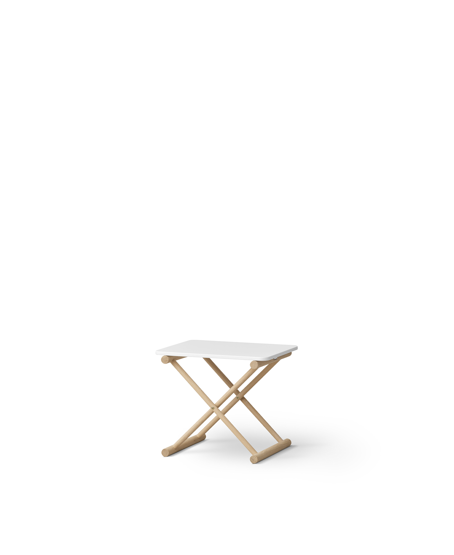 Oliver Furniture Camp Bed Table Low – White and Oak