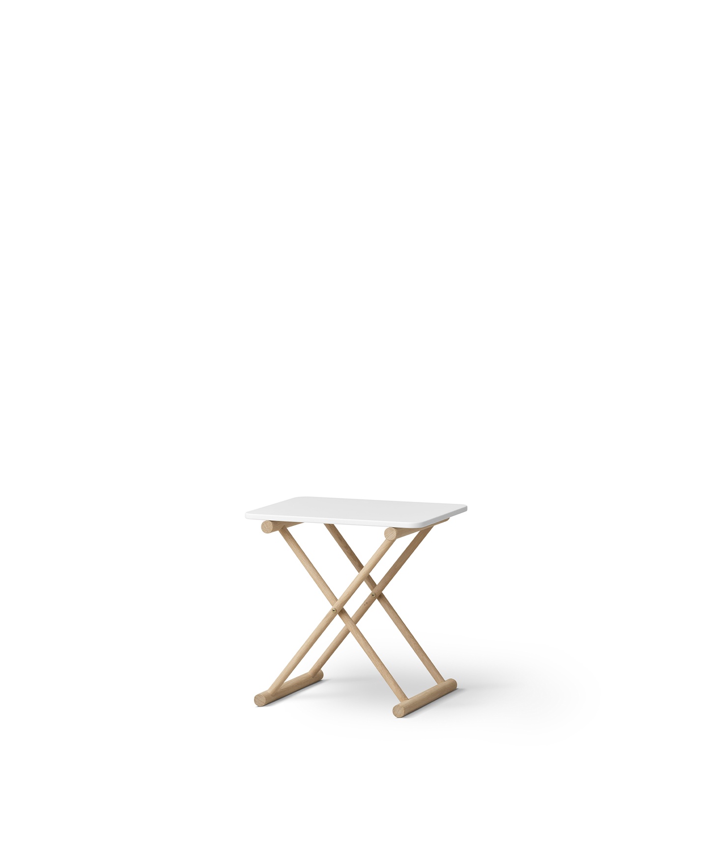 Oliver Furniture Camp Bed Table High – White and Oak