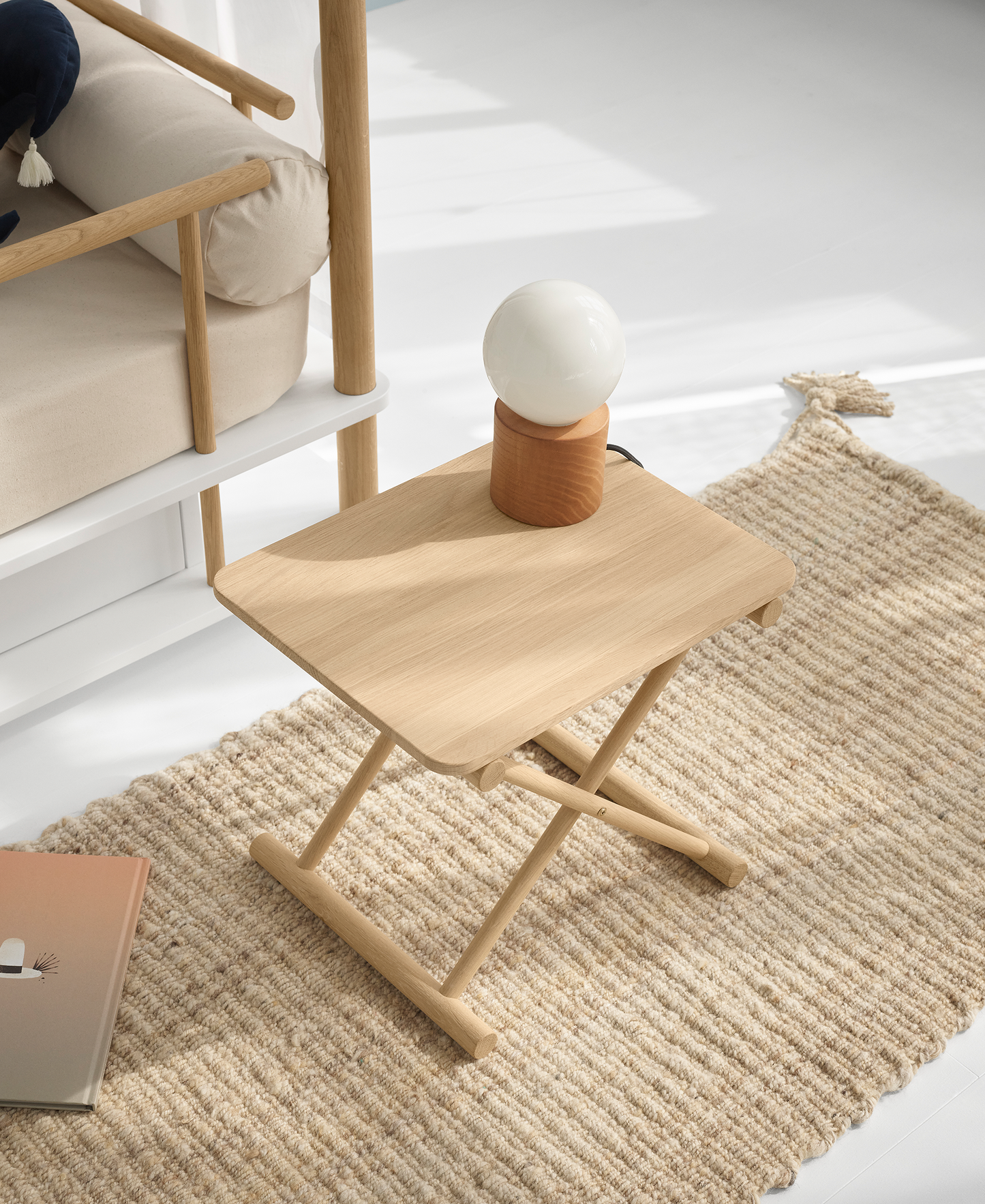 Oliver Furniture Camp Bed Table High – Oak