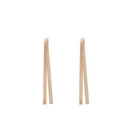 Two wooden sticks on a white background