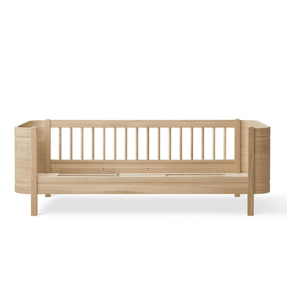 Wooden crib on a white background