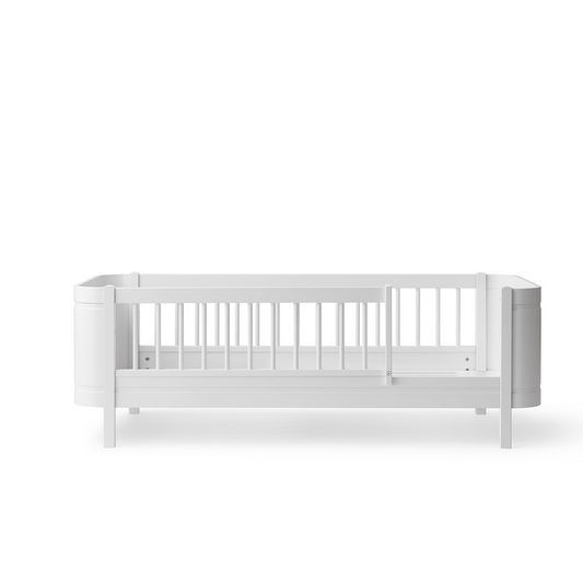 White crib on a white background